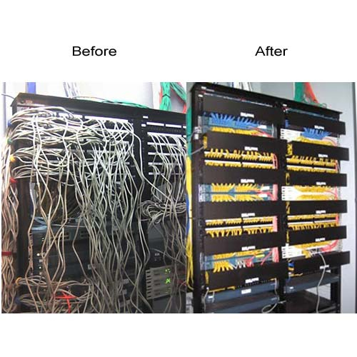 Before and After shots of a network installation
