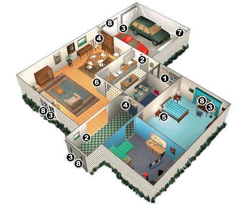 Illustration of a house plan