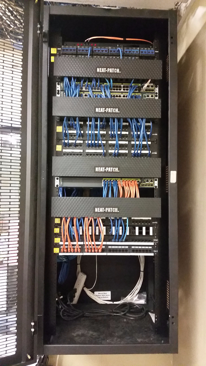 After shot of a network installation