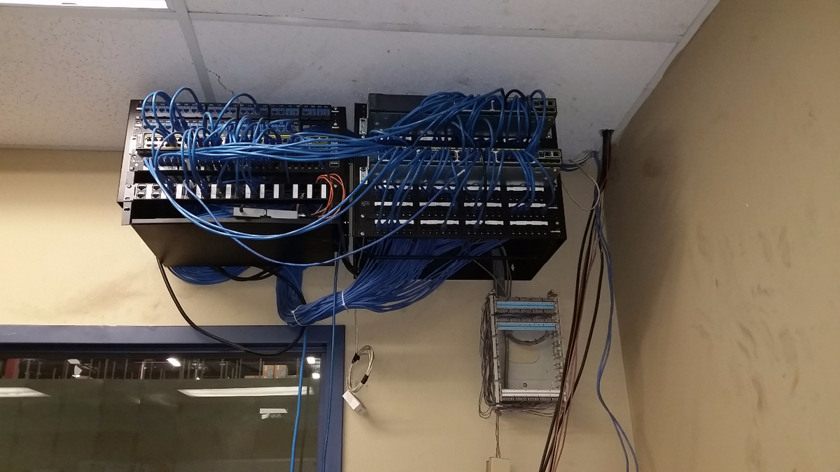 Before shot of a network installation